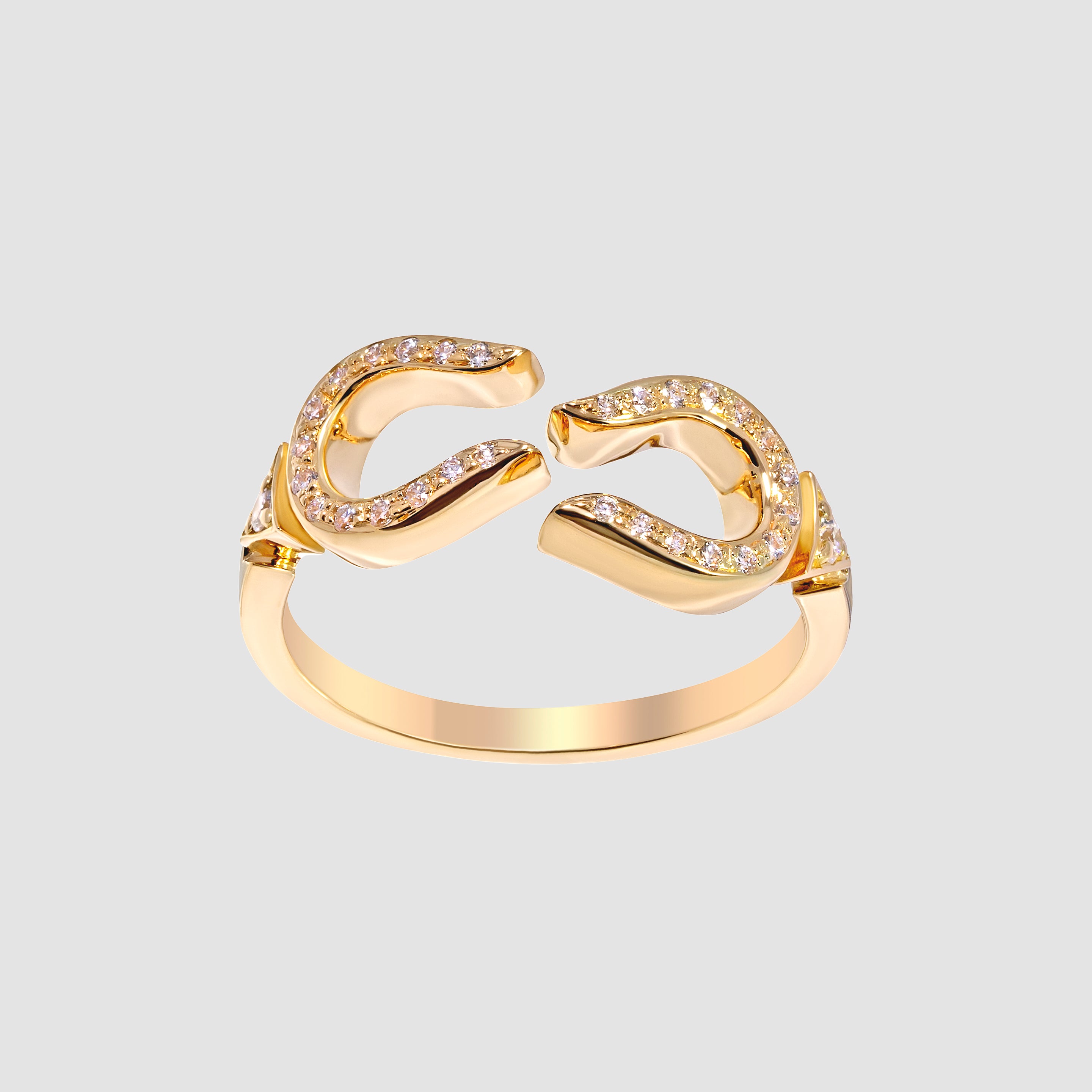 Horse Shoe Ring - Yellow Gold