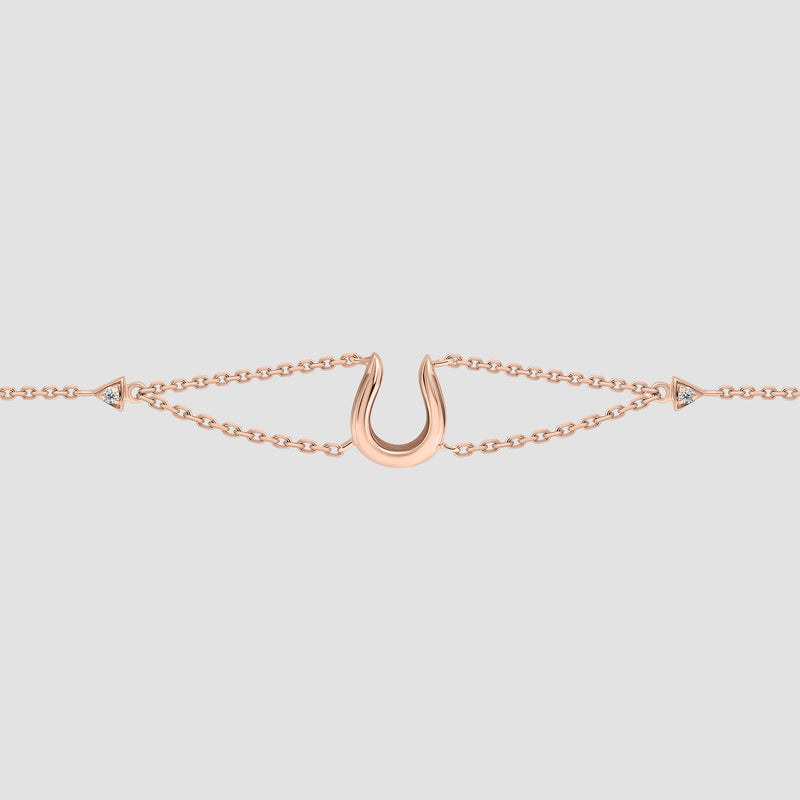 Horse Shoe Bracelet - Rose Gold