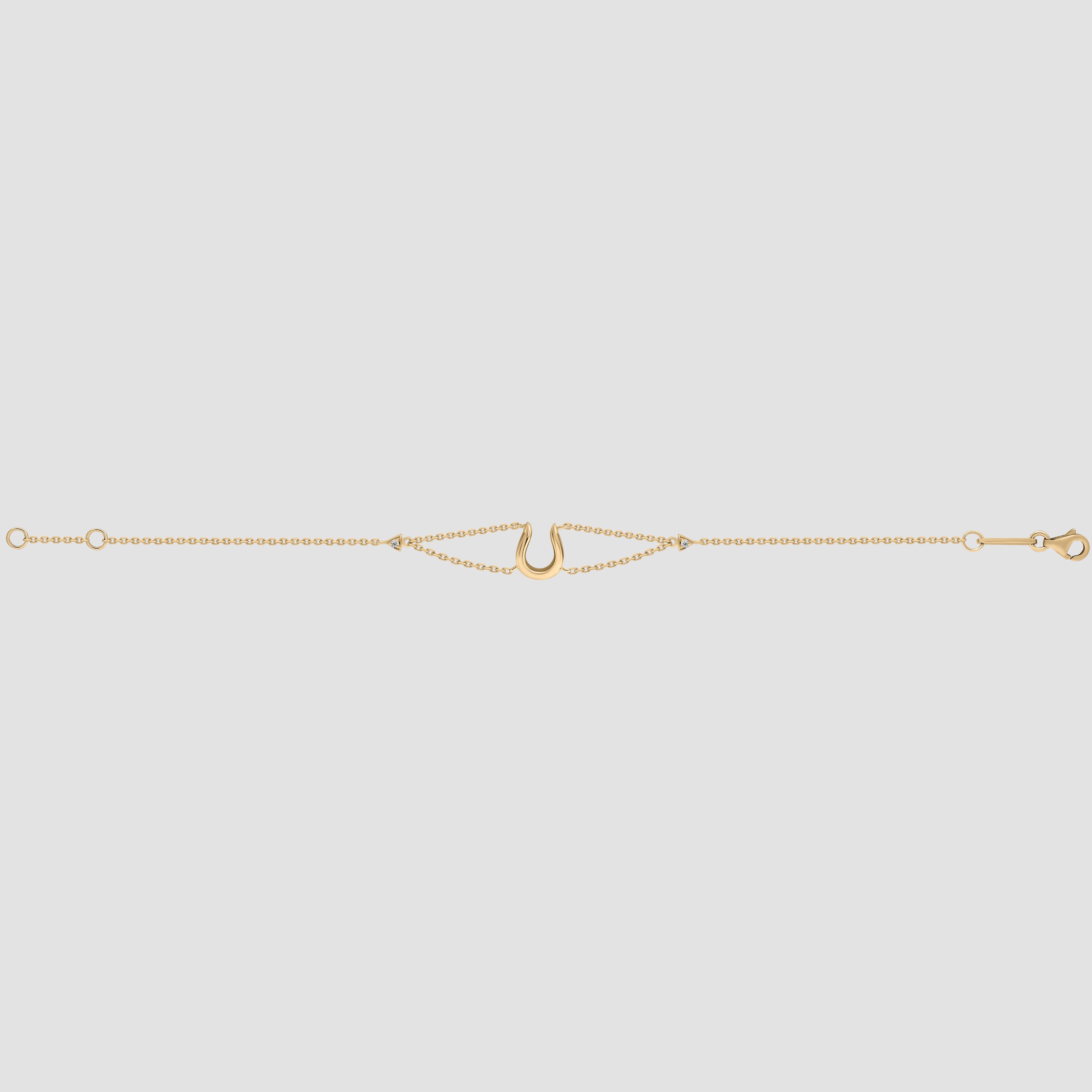 Horse Shoe Bracelet - Yellow Gold