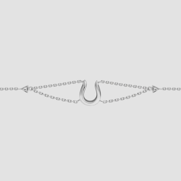 Horse Shoe Bracelet - White Gold
