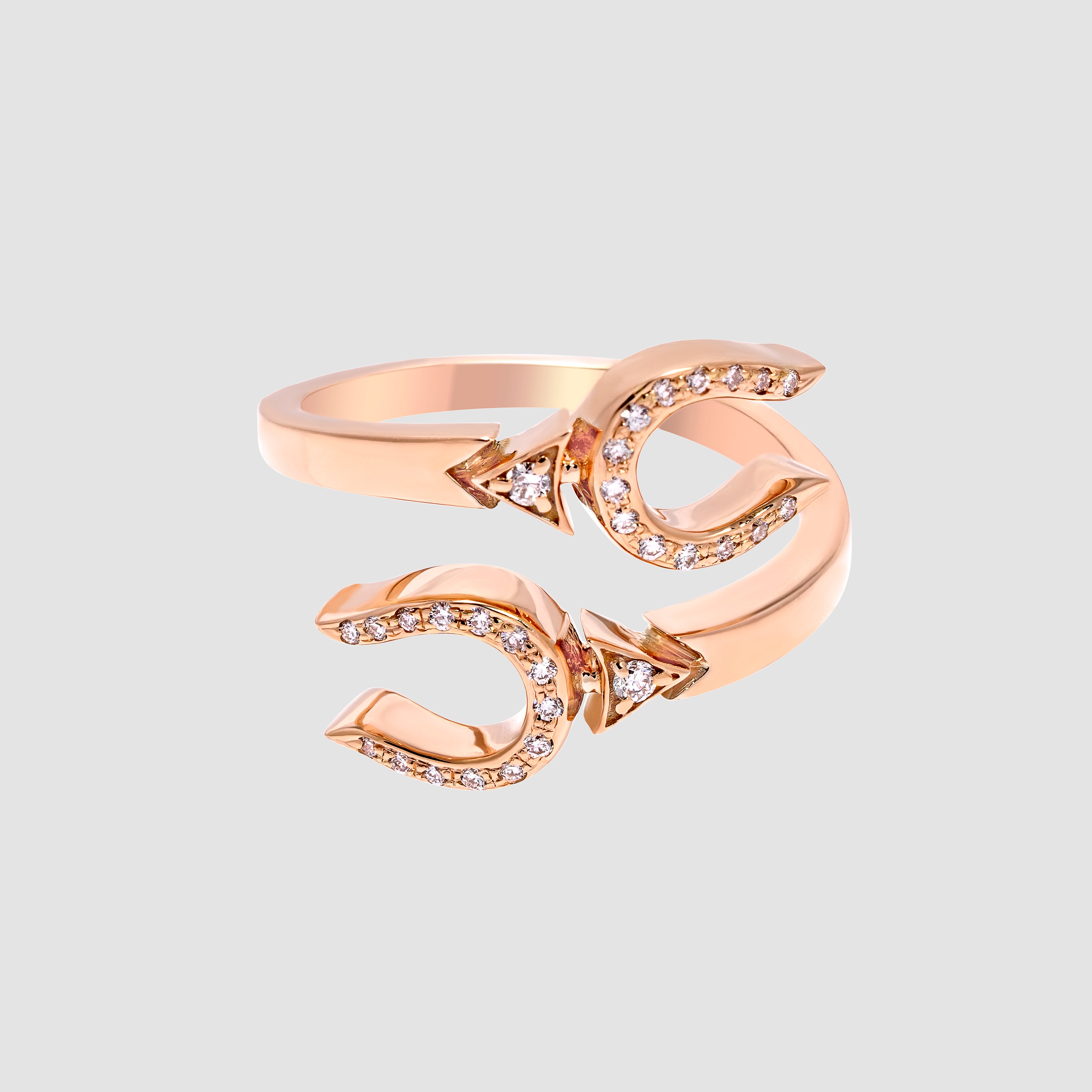 Horse Shoe Ring - Rose Gold