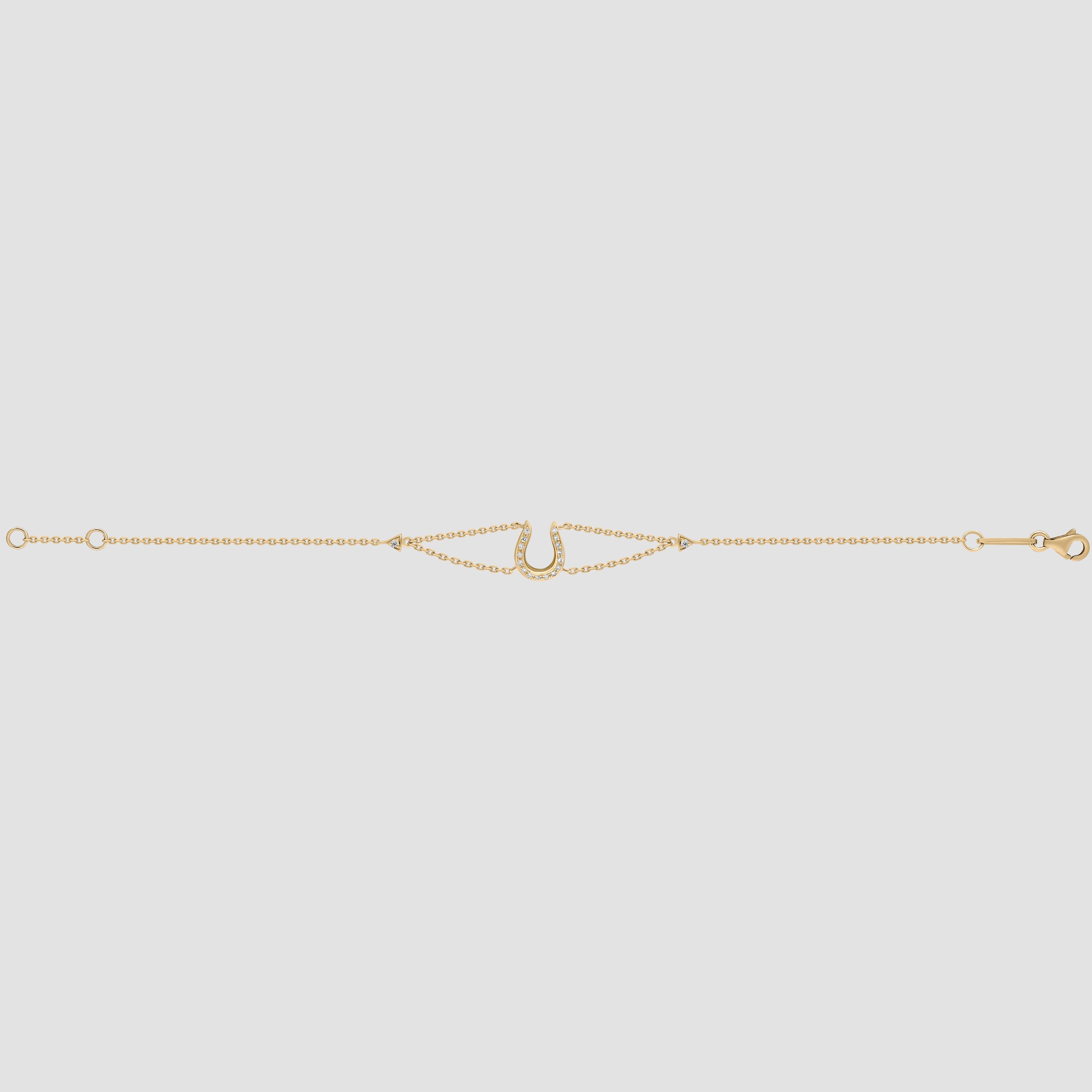 Horse Shoe Bracelet - Yellow Gold