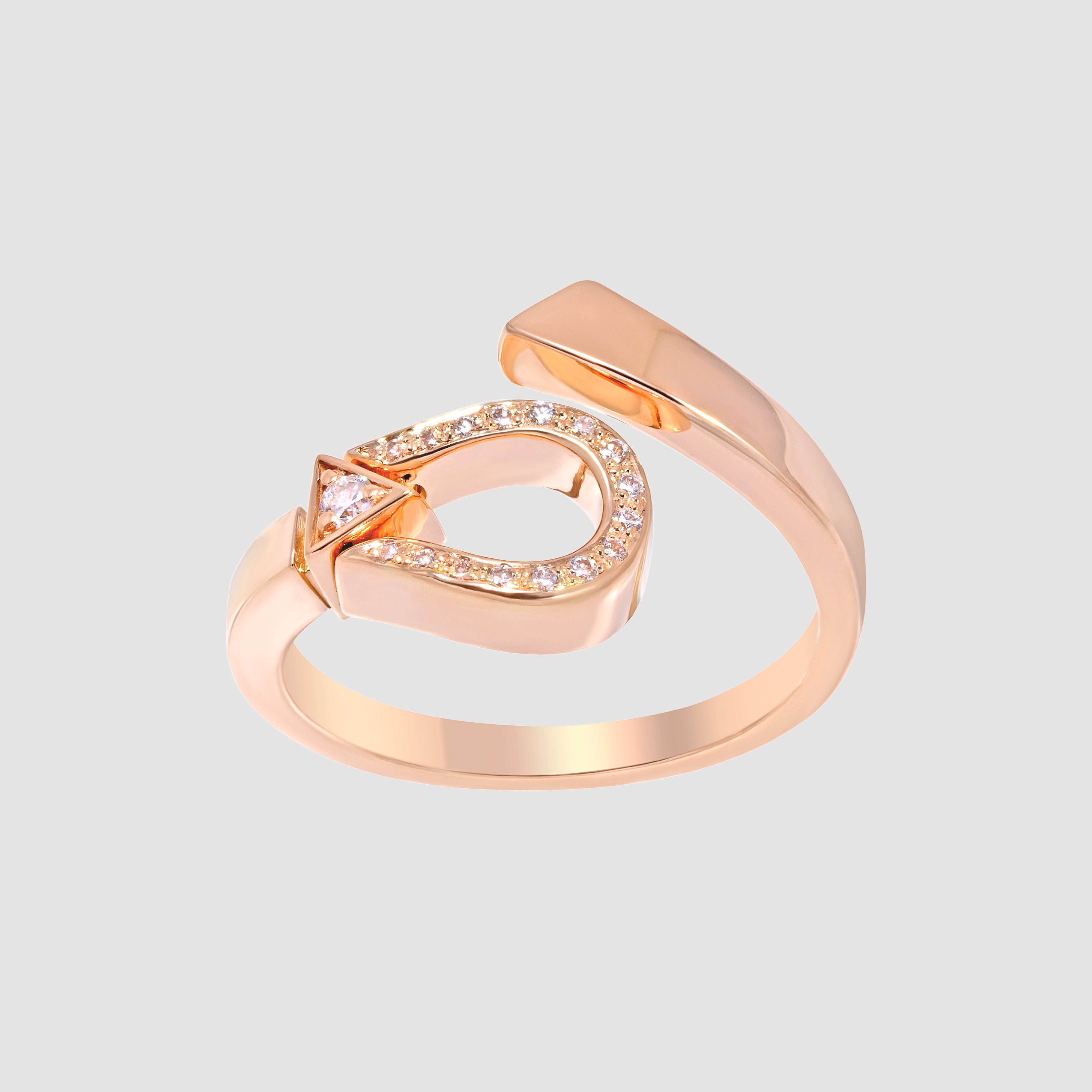 Horse Shoe Ring - Rose Gold