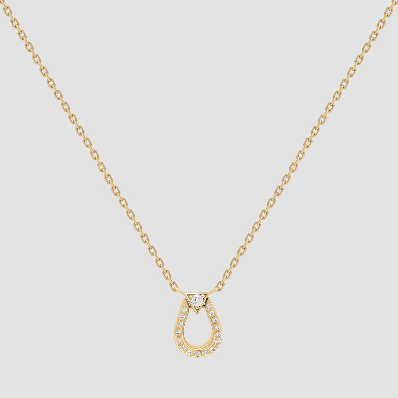 Horse Shoe Necklace - Yellow Gold