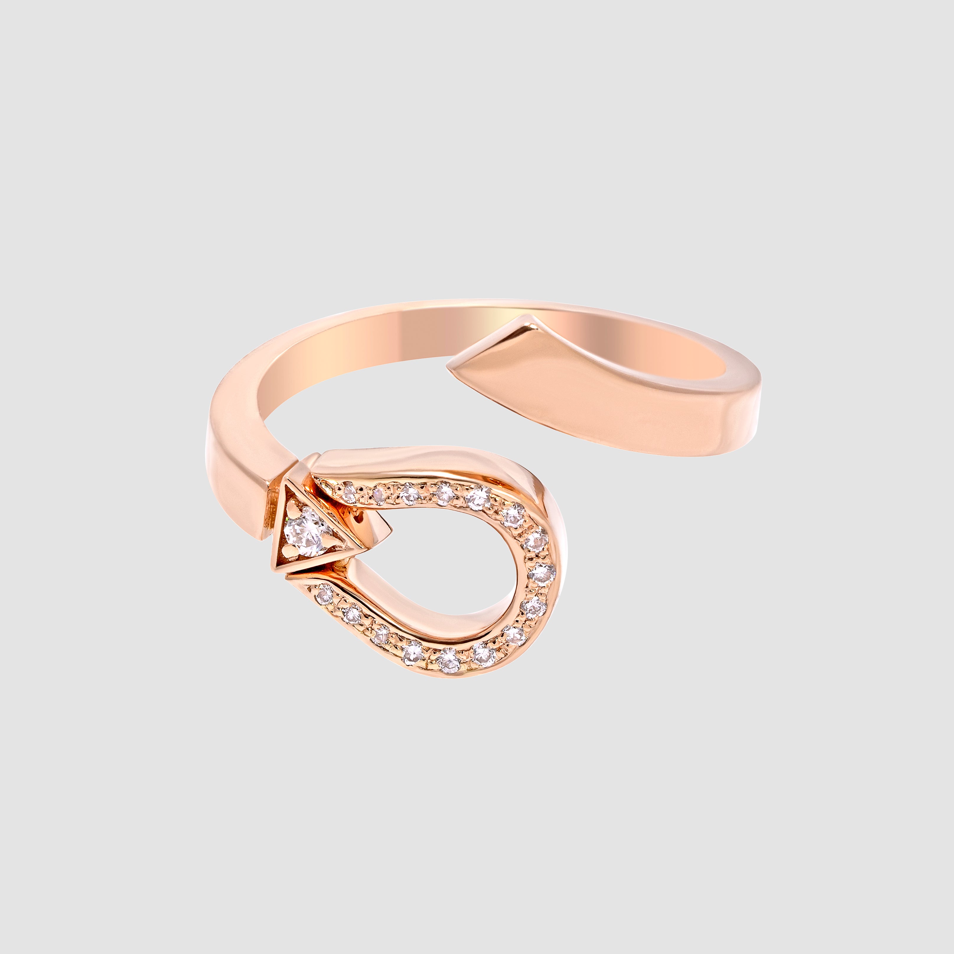 Horse Shoe Ring - Rose Gold