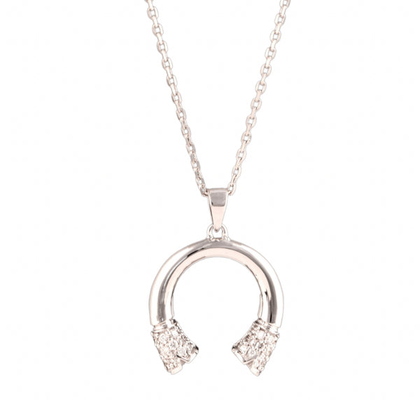Hoof Necklace - White Gold